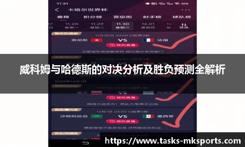 威科姆与哈德斯的对决分析及胜负预测全解析